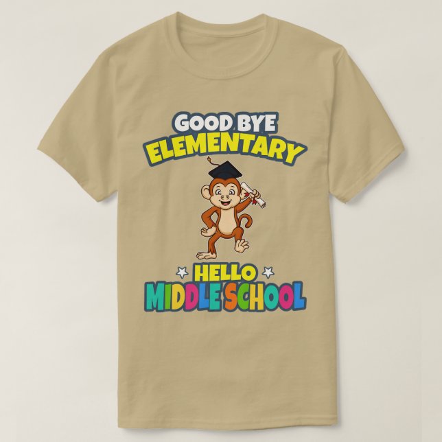Camiseta Bom Tchau Alô Elementar Formatação do Ensino Médio (Frente do Design)