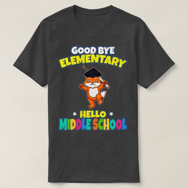 Camiseta Bom Tchau Alô Elementar Formatação do Ensino Médio (Frente do Design)