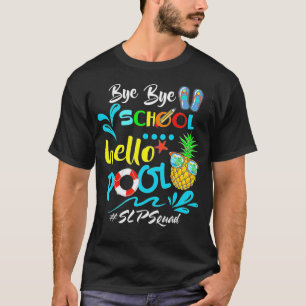 Camiseta Bom Tchau Bom Tchau Alô Piscina Linguagem de Fala