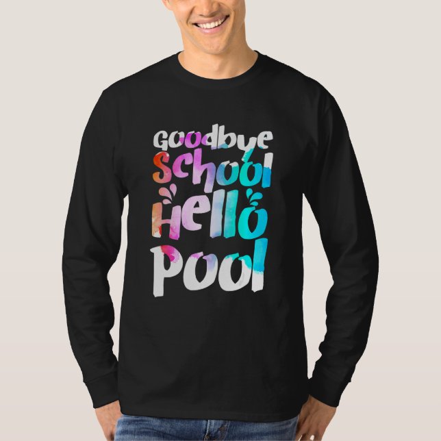 Camiseta Bom Tchau, Piscina, Tie Dye, Dia Passado (Frente)