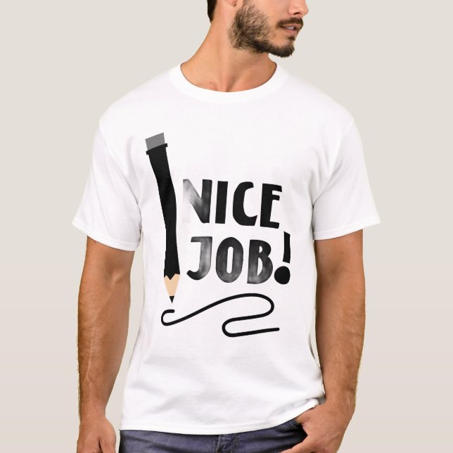 Camiseta Bom Trabalho – Design de Tipografia Positiva (Frente)