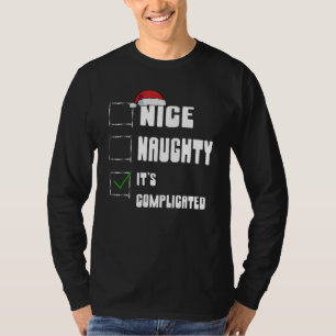 Camiseta Bom Travesso É Complicada Lista de Natal Papai Noe