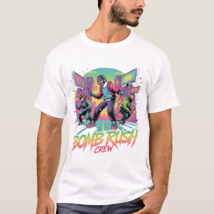 Camiseta Bomb Rush Cyberfunk – Rebelião de Rua Neon