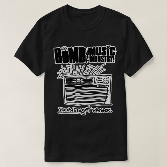Camiseta Bomba A Indústria Musical Americana Punk Essencial (Frente do Design)