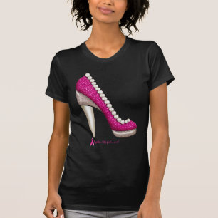 Camiseta Bomba da pérola do brilho da consciência do canc