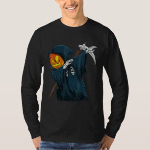 Camiseta Bomba de Dabbing Abóbora Esqueleto Assustador Hall