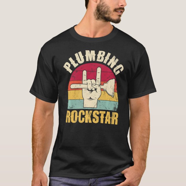 Camiseta Bomba de encanador de estrelas de rockstar hor man (Frente)