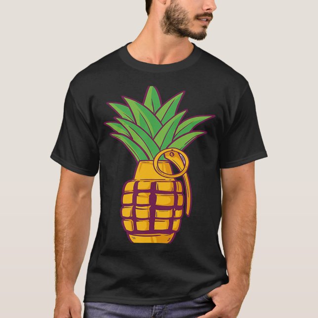 Camiseta Bomba de granada de abacaxi Verão (Frente)