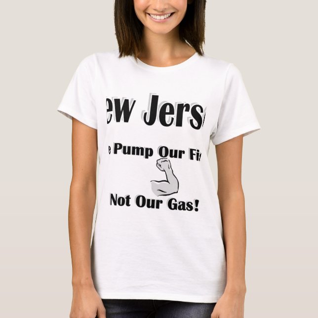 Camiseta Bomba de NJ nosso gás dos punhos não (Frente)