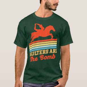 Camiseta Bomba de salto do cavalo equestre Equestre Vaulter