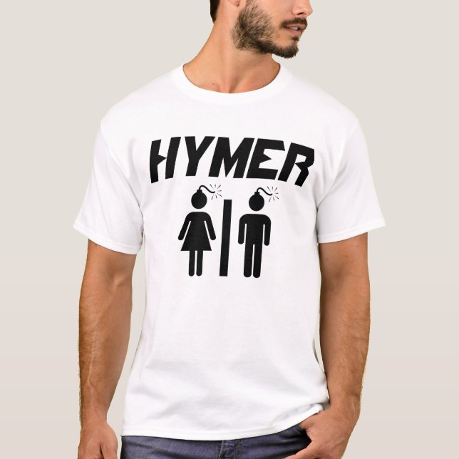 Camiseta Bomba do branco de Hymer (Frente)