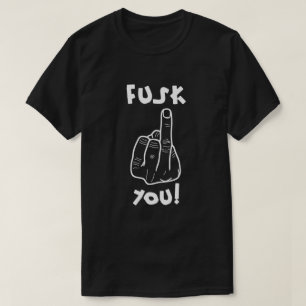 Camiseta Bomba falsa e piada de T-Shirt falsa com dedo médi