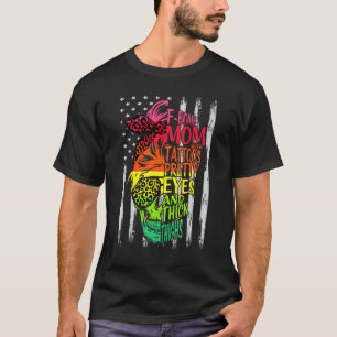 Camiseta Bomba Mãe Tatuagens Olhos Bonito Espessos Nos Coxe