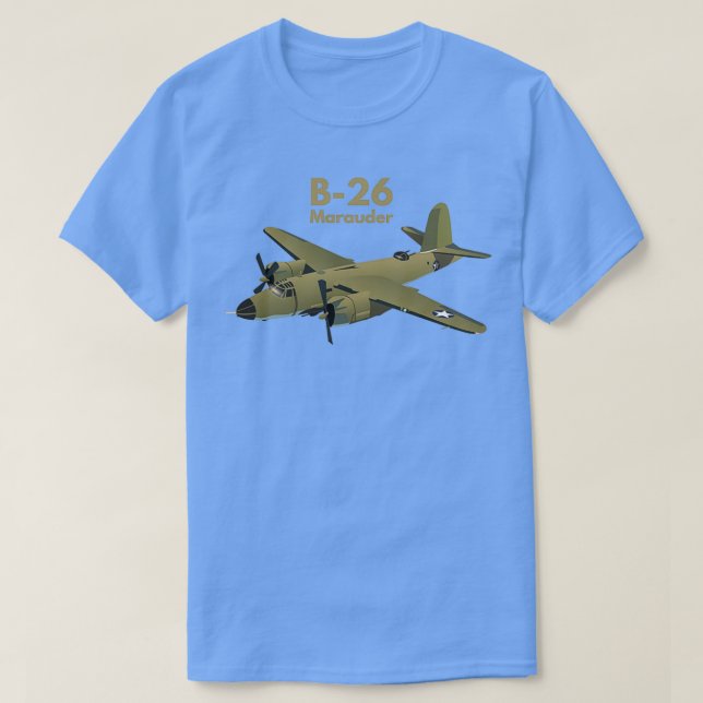 Camiseta Bomba média B26 Marauder WW2  (Frente do Design)