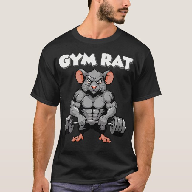 Camiseta Bomba Muscular de Construção de Malhação de Rato d (Frente)