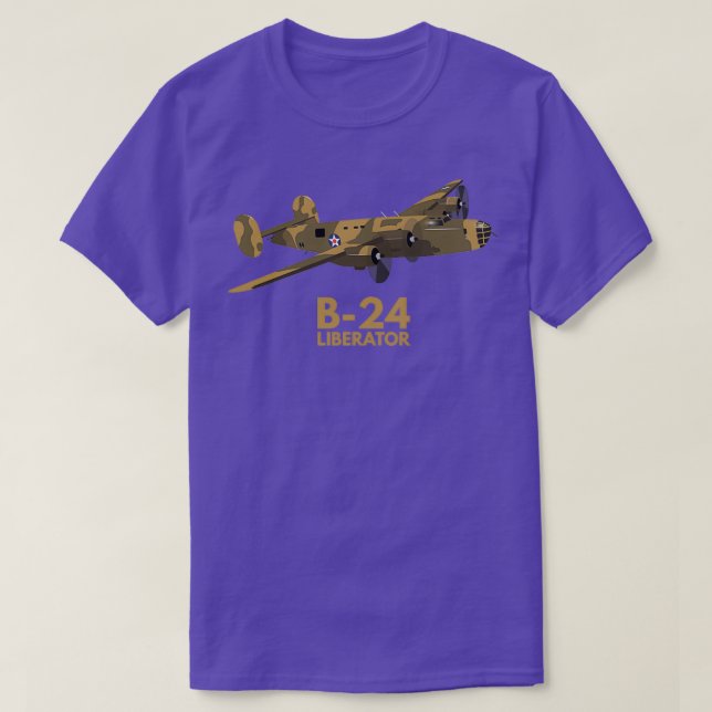 Camiseta Bomba pesada WW2 do Liberador B24  (Frente do Design)