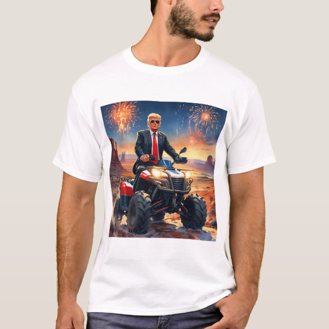 Camiseta Bombardeamento de ATV em Monument Valley Fireworks (Frente)