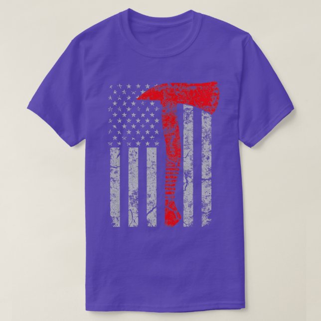 Camiseta Bombardeio do Ax, Linha Vermelha Patriota American (Frente do Design)