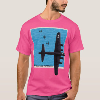 Camiseta Bombardeiro B17 Fortaleza Voadora WW2 sobre o aviã