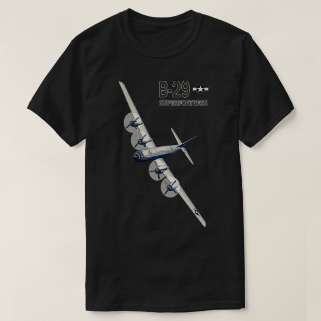 Camiseta Bombardeiro B29 Superfortaleza WW2 (Frente do Design)