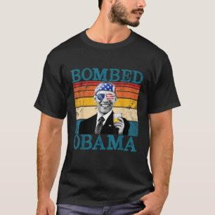 Camiseta Bombardeou Obama, Presidente do Bebendo Retro Bara
