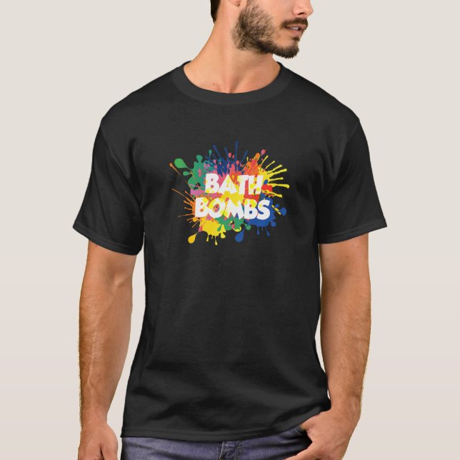 Camiseta Bombas Aestéticas de Banho Entusiastas Relaxando B (Frente)