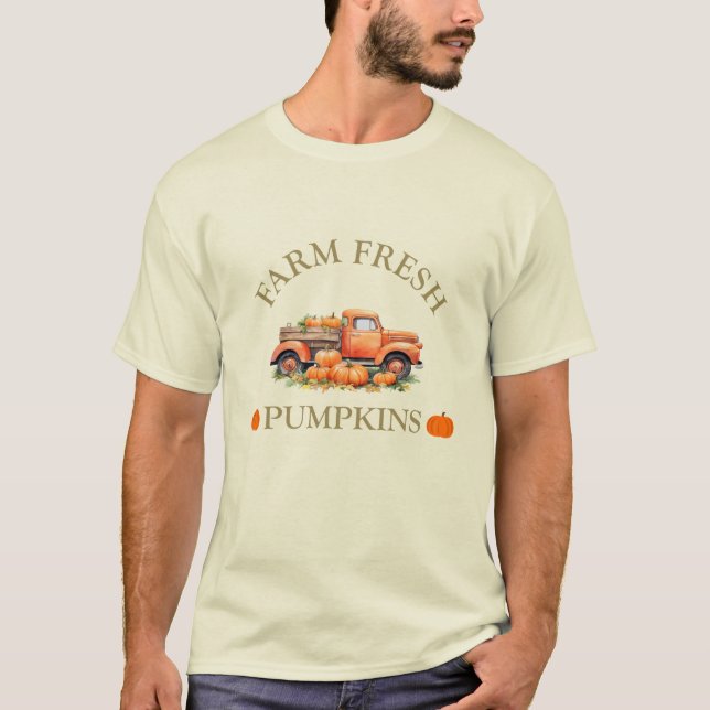 Camiseta Bombas de água doce de fazenda outono (Frente)