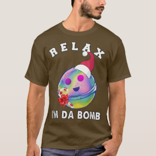 Camiseta bombas de cana-de-açúcar santa que emoticon para c