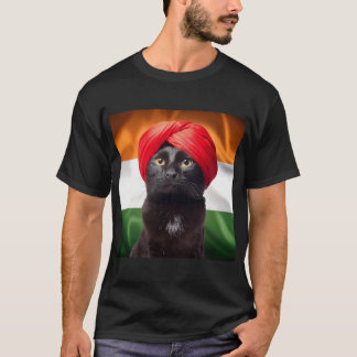 Camiseta Bombay Cat Breed Vestindo Turban