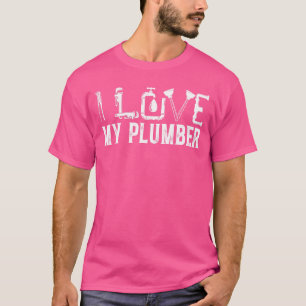 Camiseta Bombeando Namorada de Esposa de Canalizador Vintag