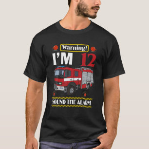Camiseta Bombeiro 12 de Bombeiro de 12 anos Aniversário 2