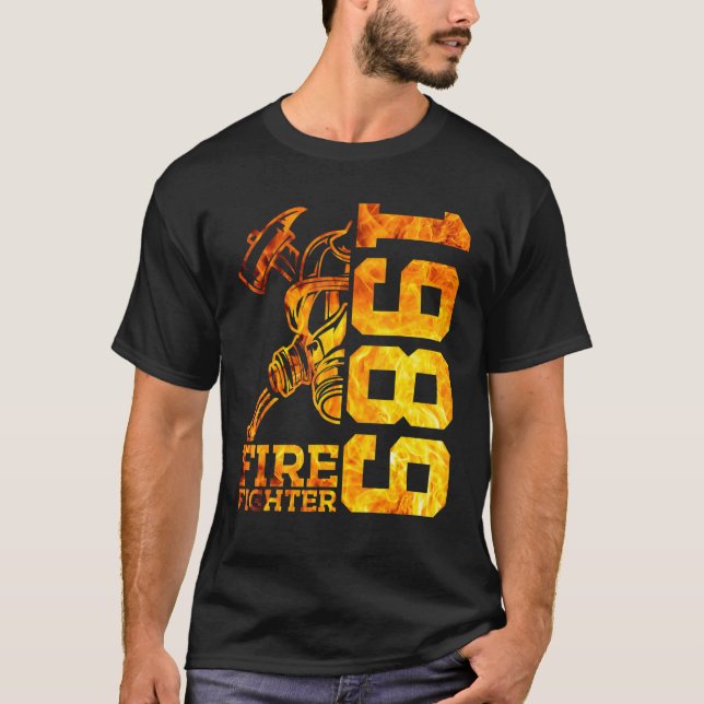 Camiseta Bombeiro 1989 33 anos Brigada de Bombeiros 33 anos (Frente)