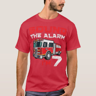 Camiseta Bombeiro 7 Birthday Boy Futuro Bombeiro 7 Y