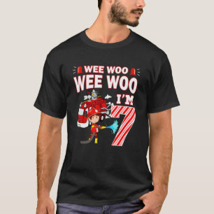 Camiseta Bombeiro 7 de Aniversário de 7 Anos
