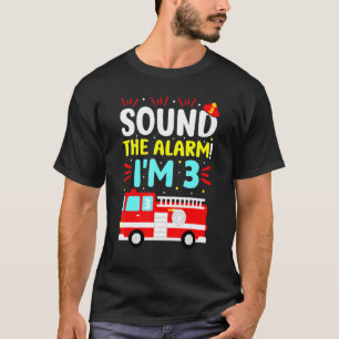 Camiseta Bombeiro aniversário de 3 anos