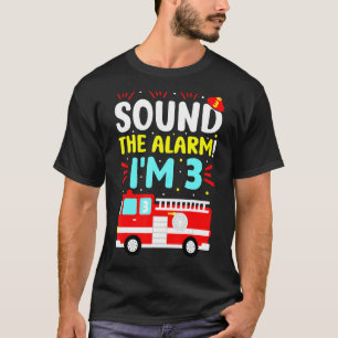 Camiseta Bombeiro aniversário de 3 anos