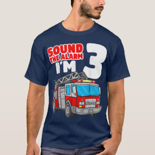 Camiseta Bombeiro aniversário de 3 anos