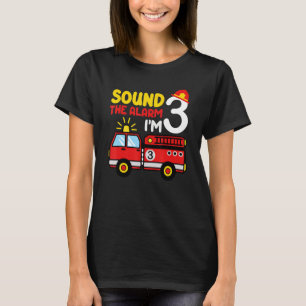 Camiseta Bombeiro aniversário de 3 anos de 3 anos