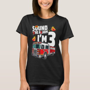 Camiseta Bombeiro aniversário de 3 anos de Bombeiros com 3 