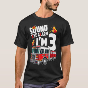 Camiseta Bombeiro aniversário de 3 anos de Bombeiros com 3 