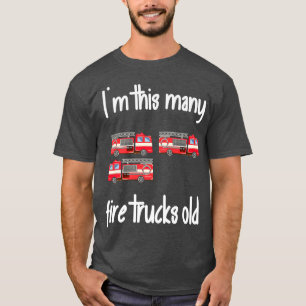 Camiseta Bombeiro aniversário de 3 anos, tenho 3 anos - 3 i