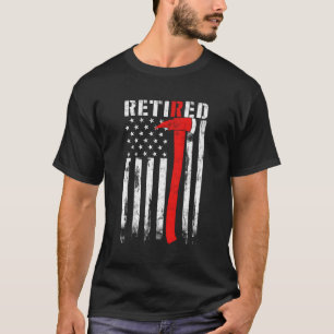 Camiseta Bombeiro Aposentado Thin Red Line Ax American Fla