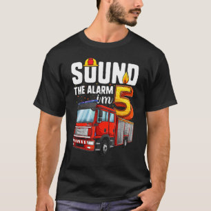 Camiseta Bombeiro Birthday Boy Bomgueiro de 5 anos