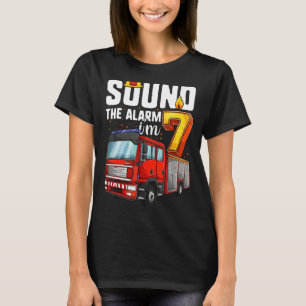 Camiseta Bombeiro Birthday Boy Bomgueiro de 7 anos