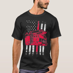 Camiseta Bombeiro Bombeiro Bombeador Caminhão Americano Ban