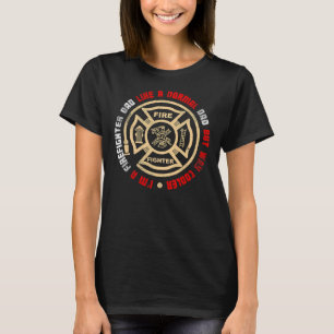 Camiseta Bombeiro Bombeiro Mens Bombeiro dos EUA Bombeiro D