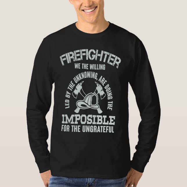 Camiseta Bombeiro  Bombeiro Resgate Incêndio Combate a Incê (Frente)