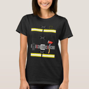 Camiseta Bombeiro Bombeiros Fardas De Halloween Infantil Di