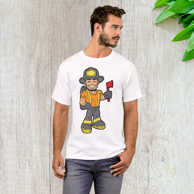 Camiseta Bombeiro Com Um Ax (Criador carregado)