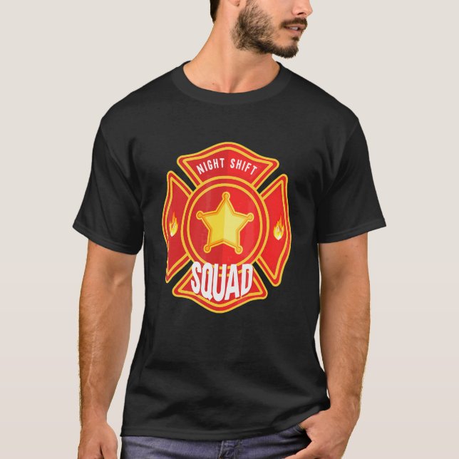 Camiseta Bombeiro Combate a Incêndio Noturno Esquadra (Frente)